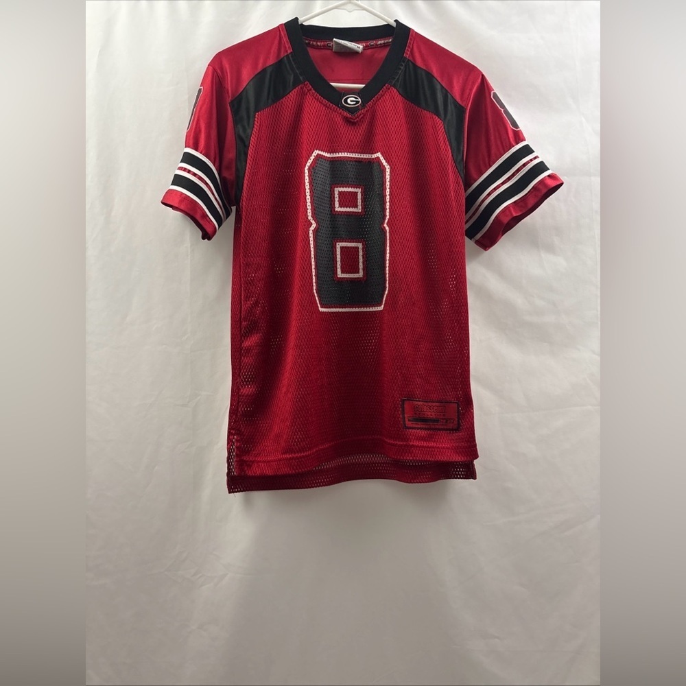 Georgia Bulldogs Jersey Youth M (12/14) Red #8 NCAA Football Colosseum NCAAF SEC - Picture 2 of 12